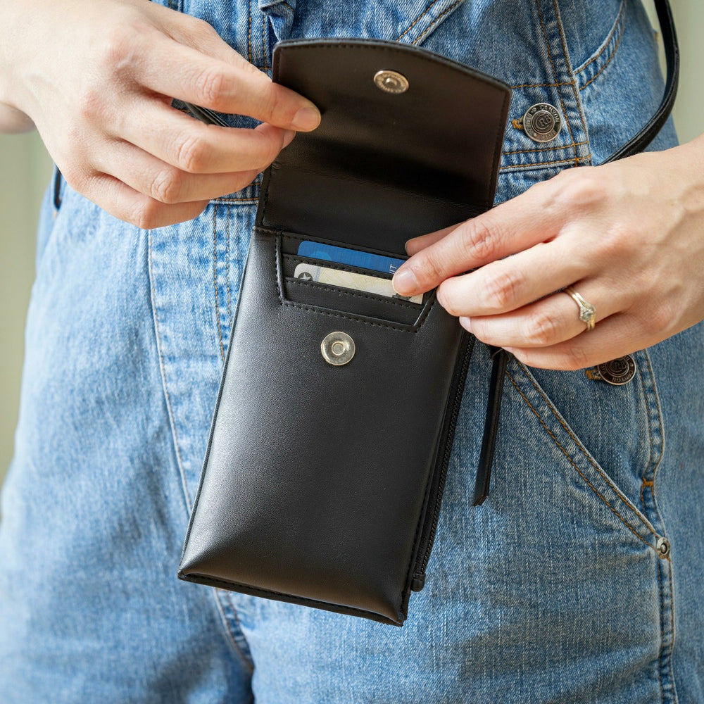 Detroit Lions, Cross Body Wallet, Black