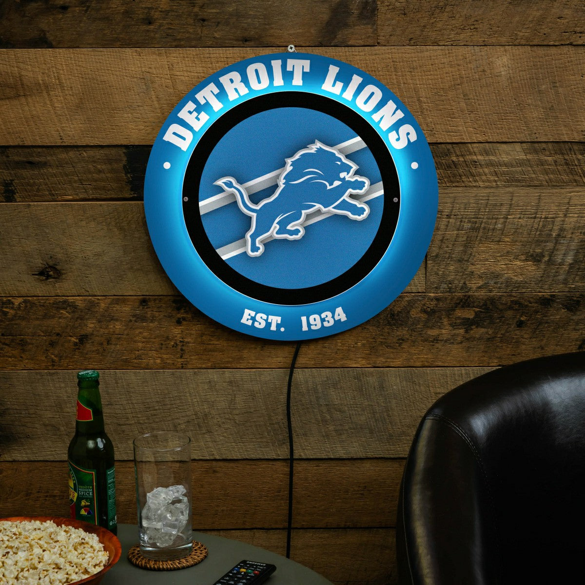 Detroit Lions, Metal Lite, Round