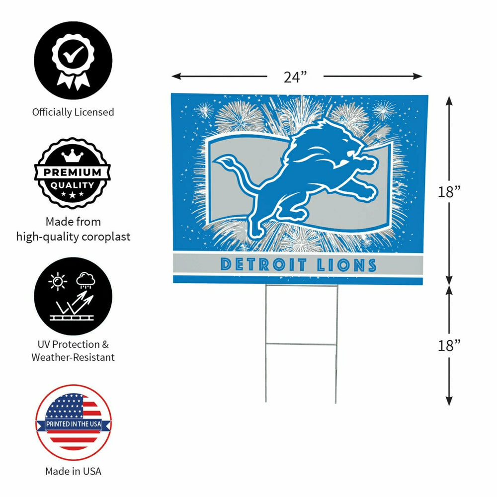 Detroit Lions Yard Sign, Patriotic