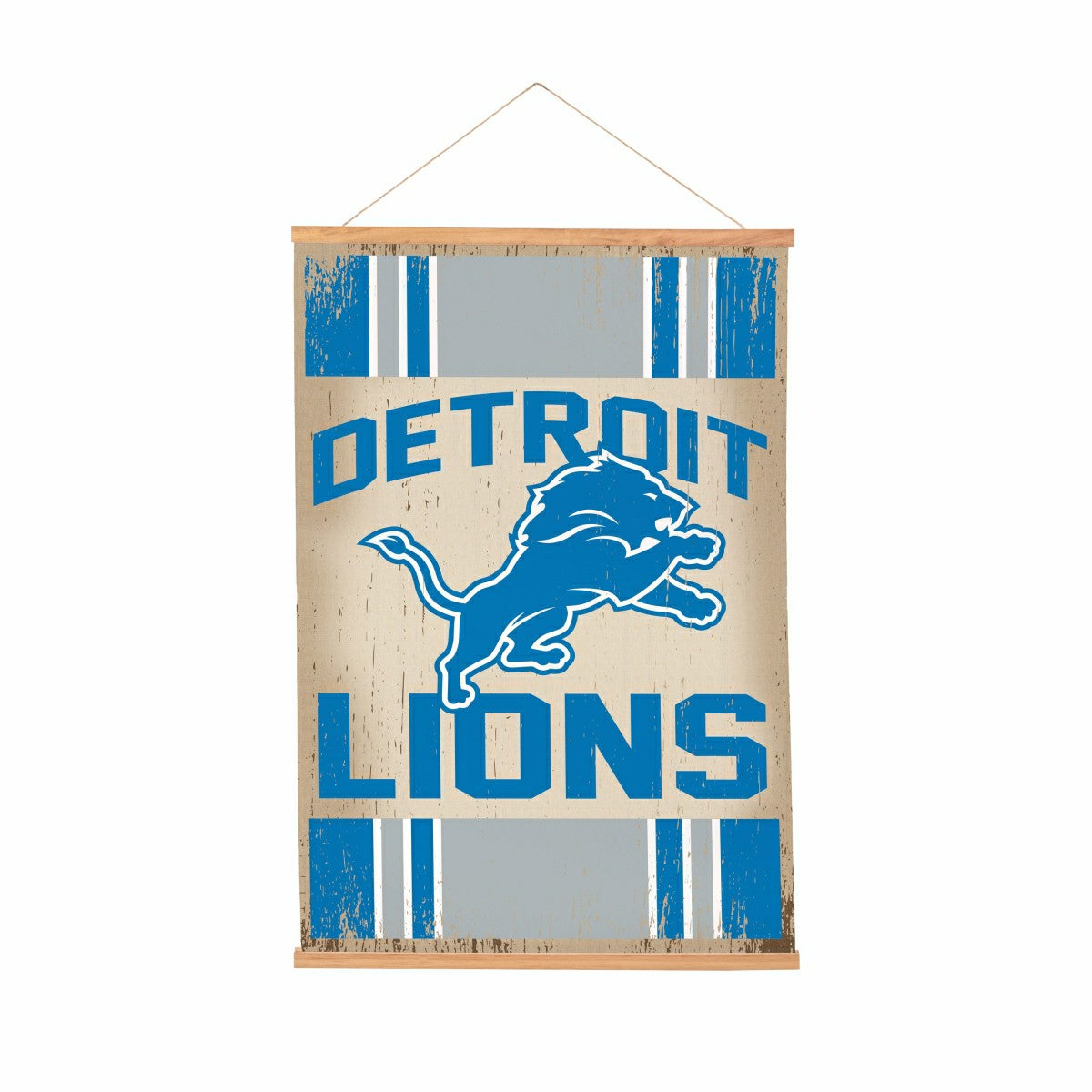 Detroit Lions, Canvas Wall Tapestry, Medium, 36x24
