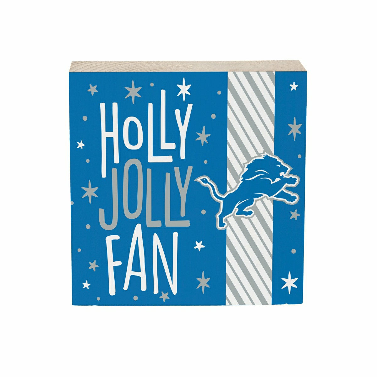Detroit Lions Block, Holiday, 6x6