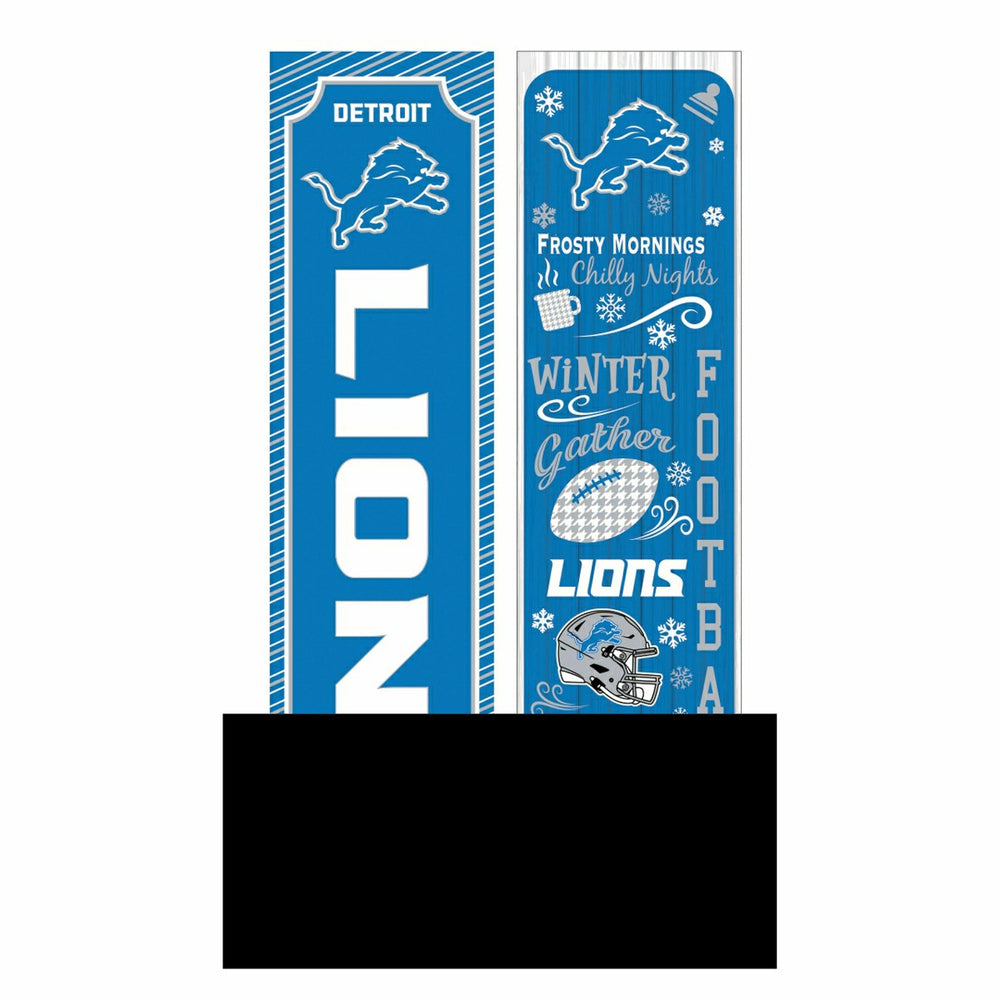 Detroit Lions 46" Double Sided Leaner, Winter Seasonal