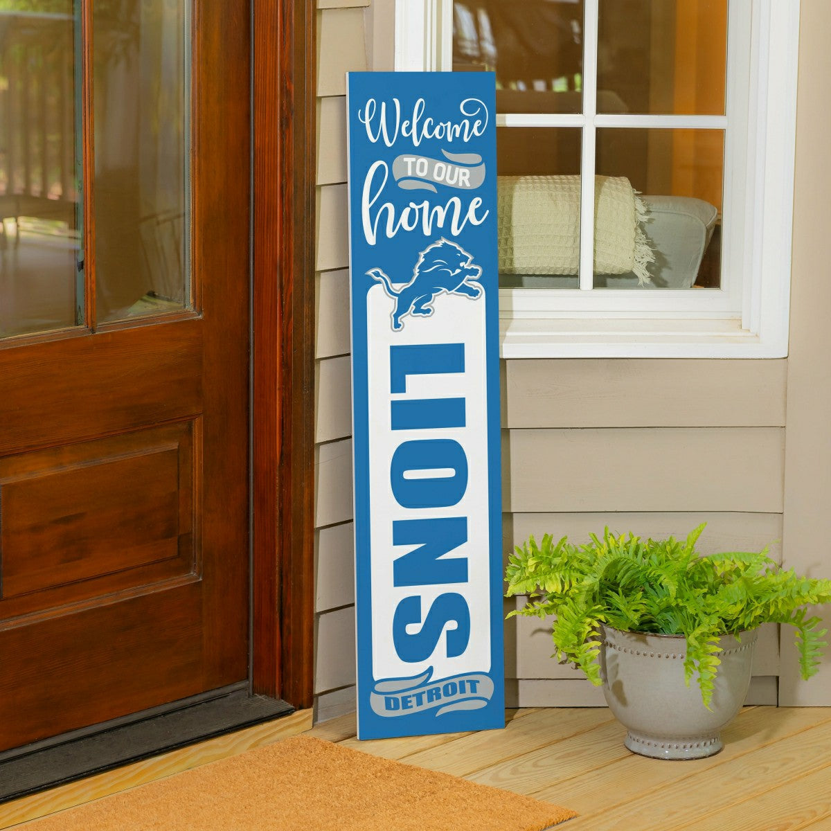Detroit Lions 47" Double Sided Leaner, Halloween