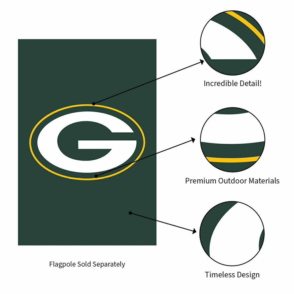 Green Bay Packers Applique House Flag