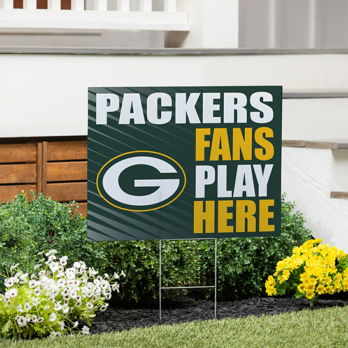 Green Bay Packers Coroplast Yard Sign "Fans Play Here"