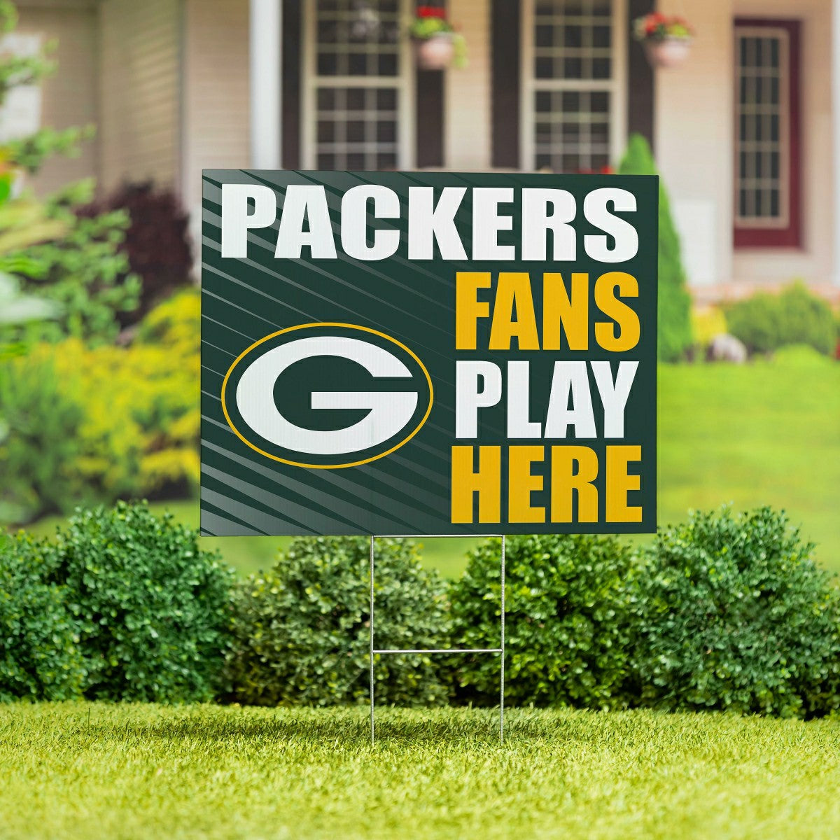 Green Bay Packers Coroplast Yard Sign "Fans Play Here"
