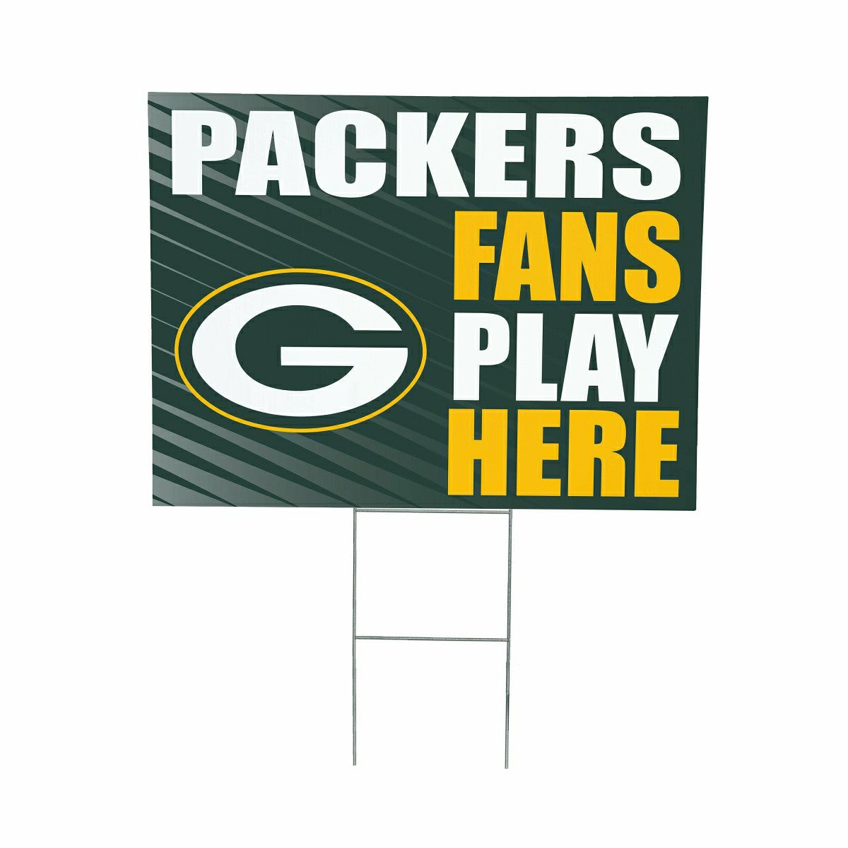 Green Bay Packers Coroplast Yard Sign "Fans Play Here"