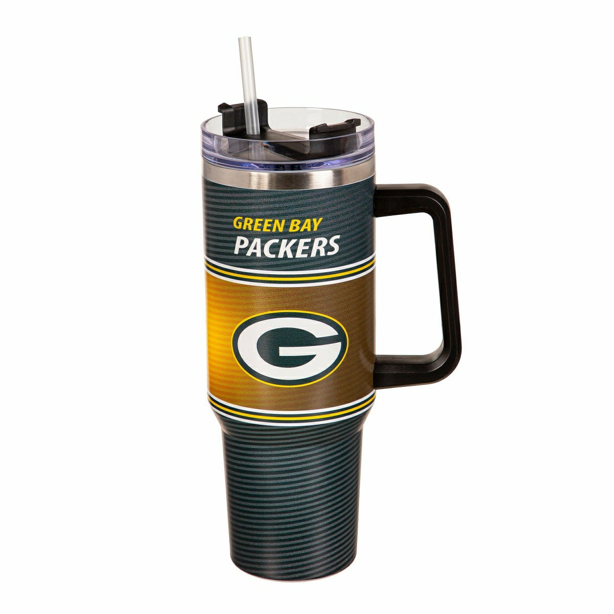 40oz Stainless Steel Canyon Cup w/ Straw, Green Bay Packers