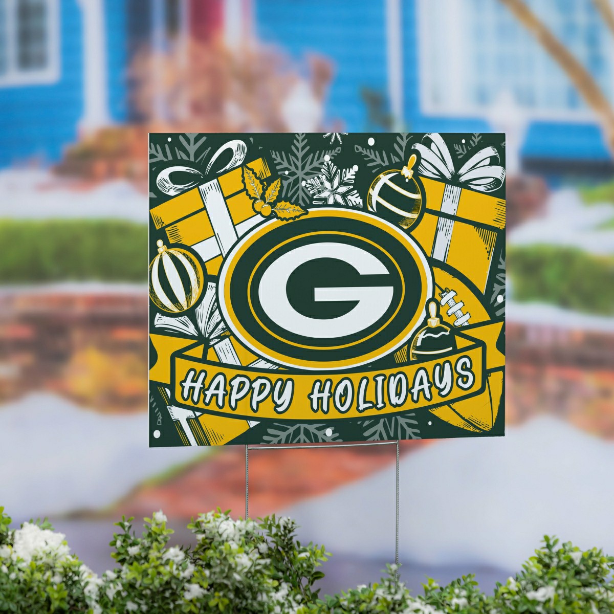 Green Bay Packers Yard Sign, Holiday