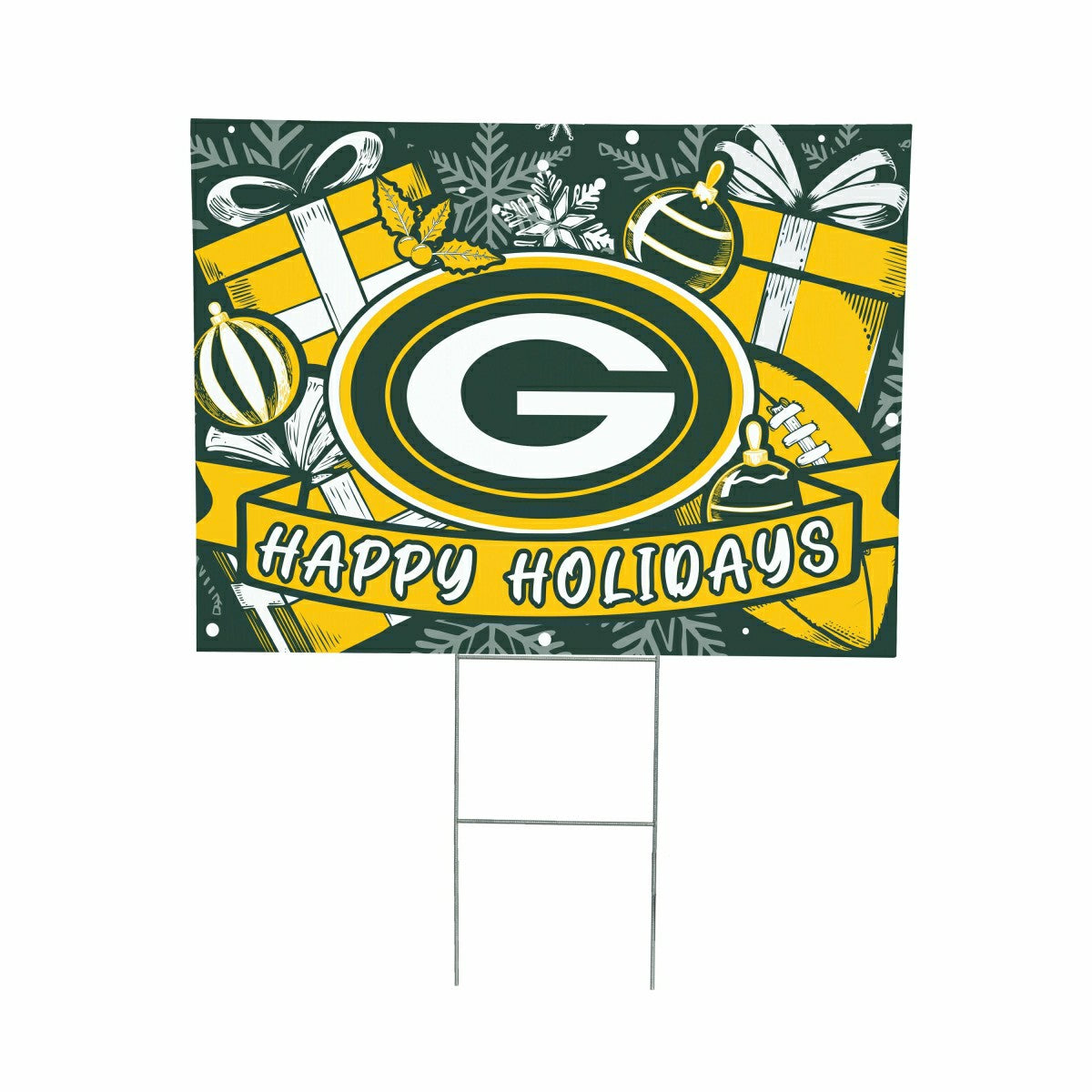 Green Bay Packers Yard Sign, Holiday