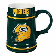 Green Bay Packers Ceramic Stein Cup, 24oz