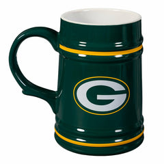 Green Bay Packers Ceramic Stein Cup, 24oz