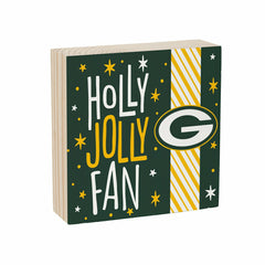 Green Bay Packers Block, Holiday, 6x6