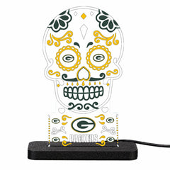 Green Bay Packers NFL Football Sugar Skull Desklite LED Decor