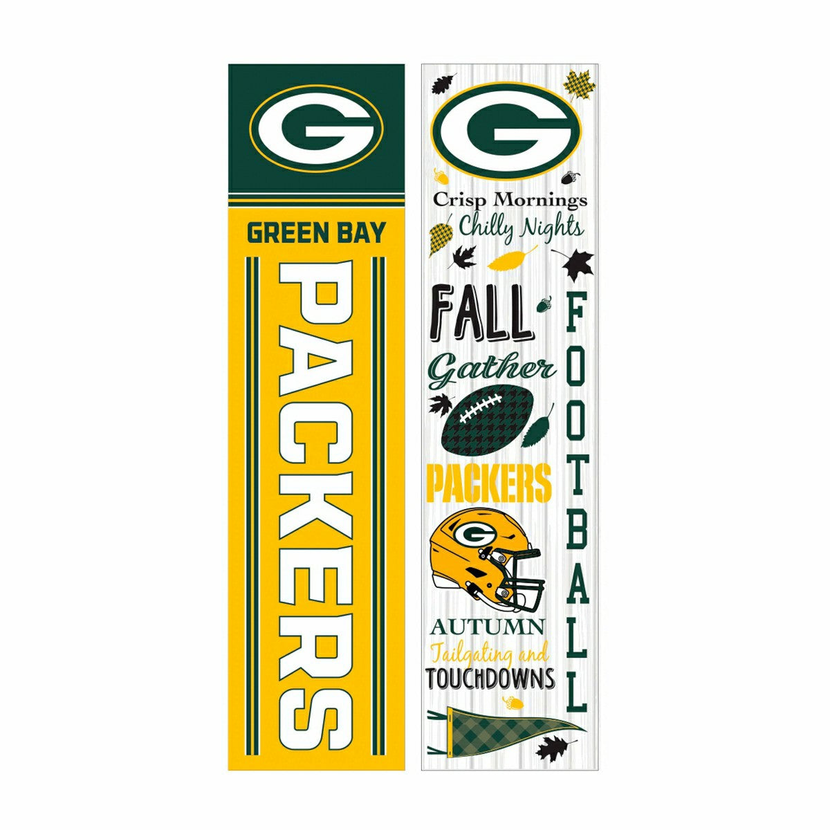 Green Bay Packers 46" Double Sided Leaner, Fall Seasonal