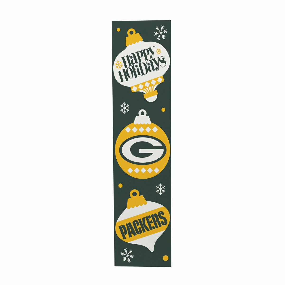 Green Bay Packers 47" Double Sided Leaner, Christmas