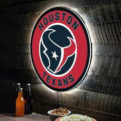 LED Wall Decor, Round, Houston Texans