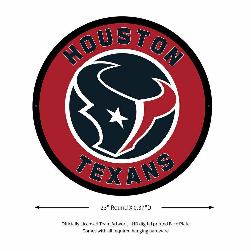 LED Wall Decor, Round, Houston Texans