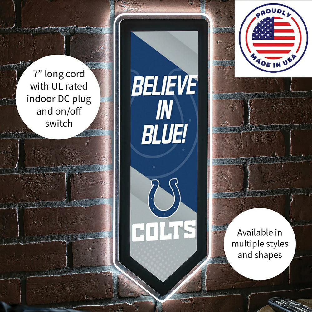 LED Wall Decor, Pennant, Indianapolis Colts