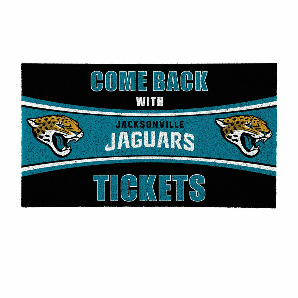 28" x 16" PVC Trapper Mat, Come Back with Tickets, Jacksonville Jaguar
