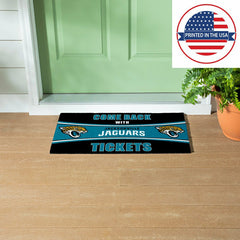 28" x 16" PVC Trapper Mat, Come Back with Tickets, Jacksonville Jaguar