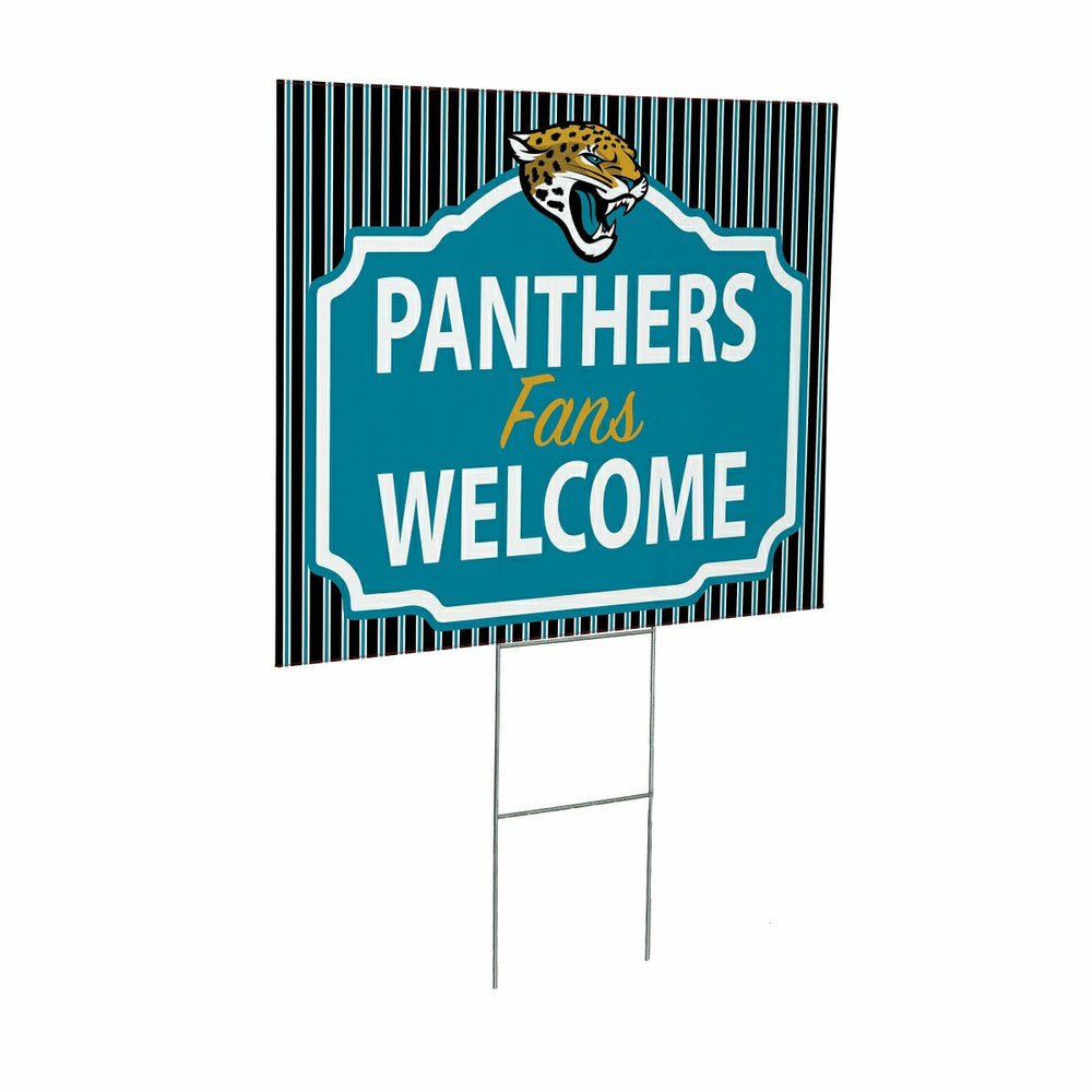 Jacksonville Jaguars Coroplast Yard Sign, "Fans Welcome"