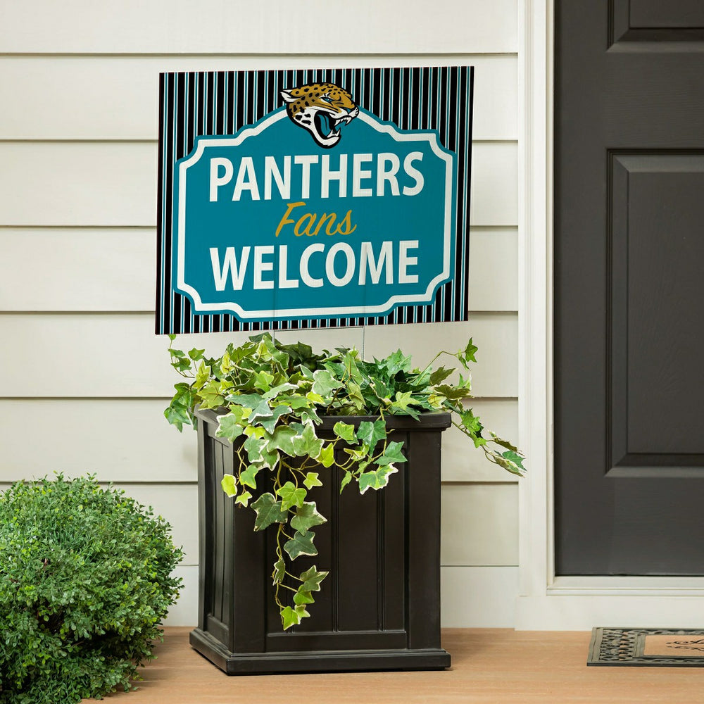 Jacksonville Jaguars Coroplast Yard Sign, "Fans Welcome"
