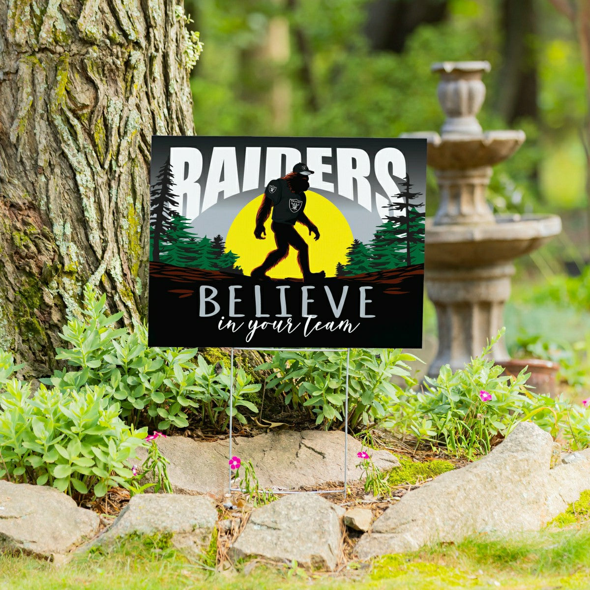 Las Vegas Raiders Yard Sign, Bigfoot