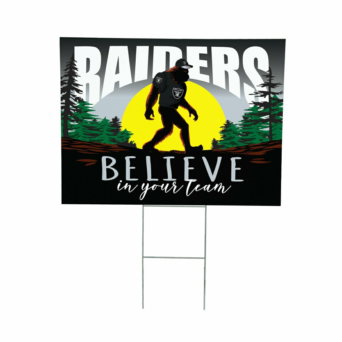 Las Vegas Raiders Yard Sign, Bigfoot