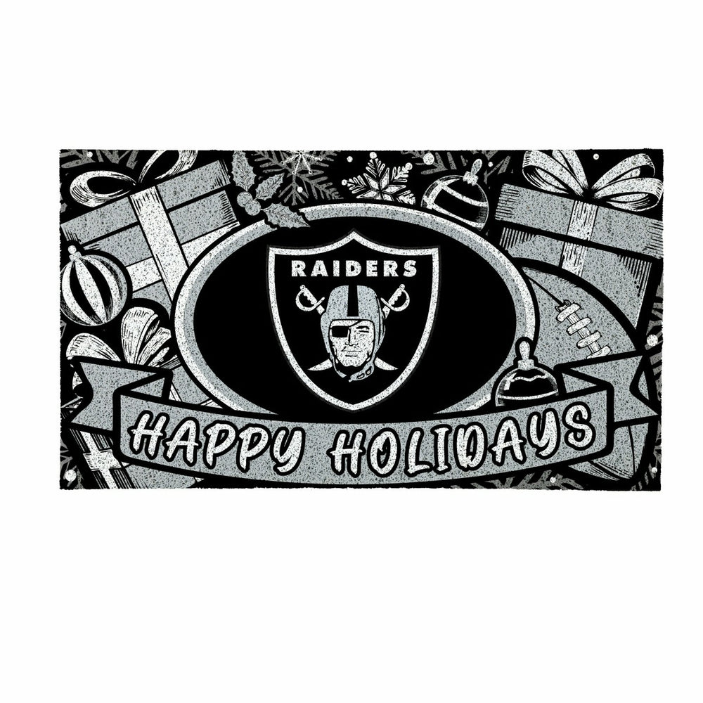 LAS VEGAS RAIDERS Holiday PVC Mat, 28"x16"