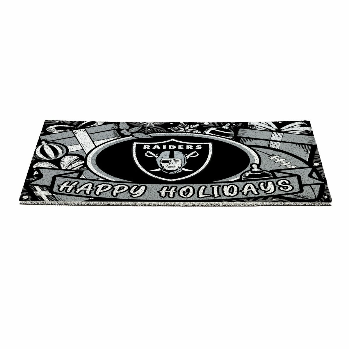 LAS VEGAS RAIDERS Holiday PVC Mat, 28"x16"