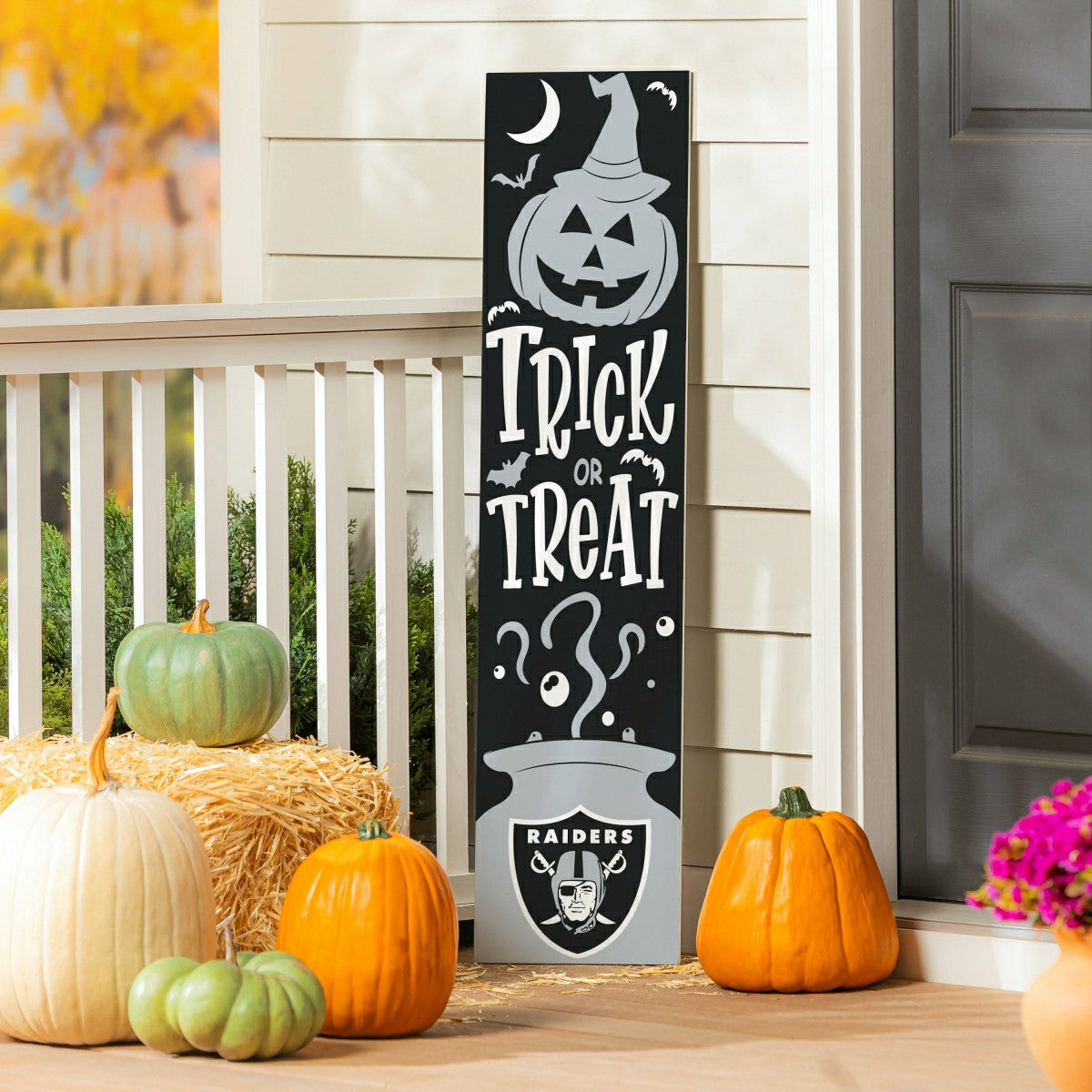 47" Double Sided Leaner, Las Vegas Raiders, Halloween
