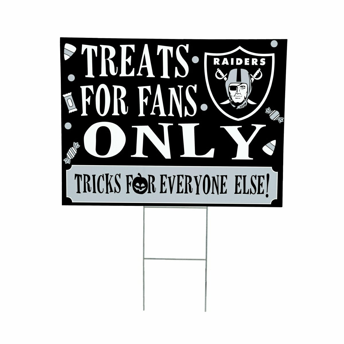 Las Vegas Raiders Yard Sign, Halloween Treats for Fans