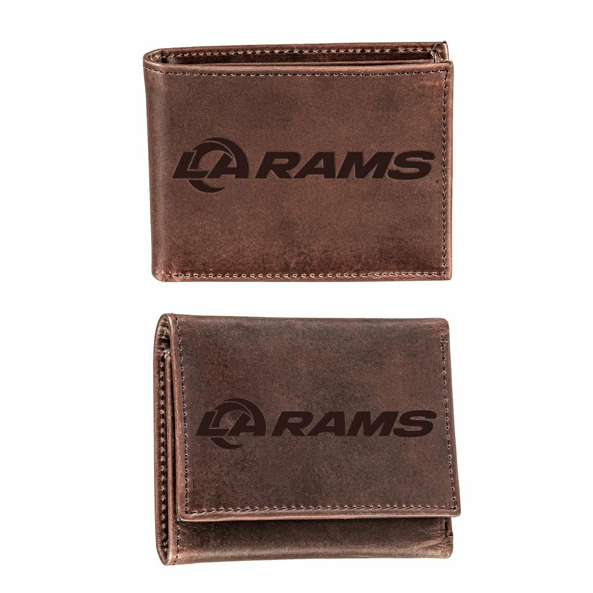 Los Angeles Rams, Bi-Fold and Tri-Fold Wallet Gift Set, Brown