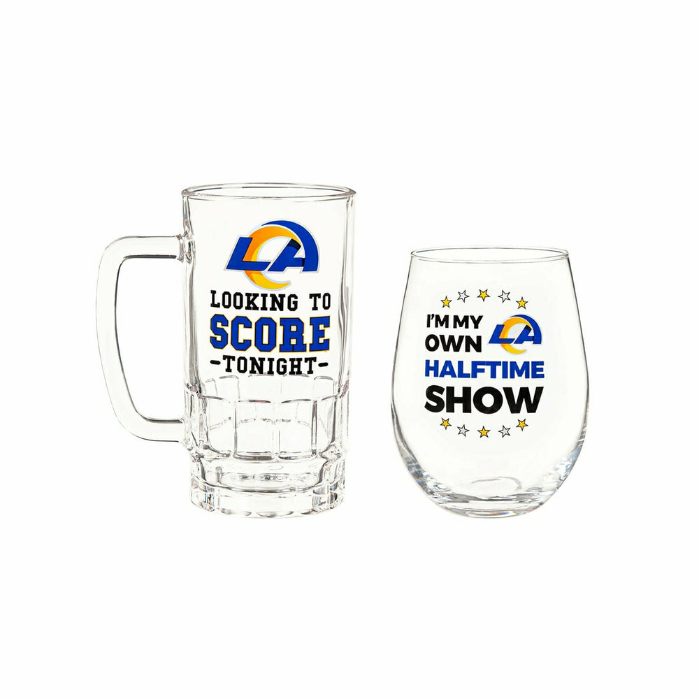 Los Angeles Rams, Stemless 17OZ Wine & Beer 16 OZ Gift Set