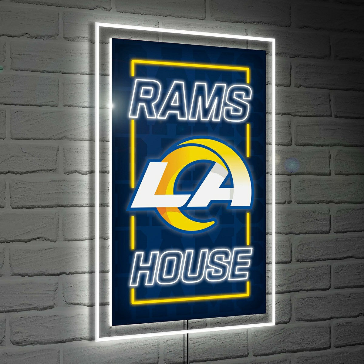 Los Angeles Rams NFL Football Rectangle Neolite LED Decor