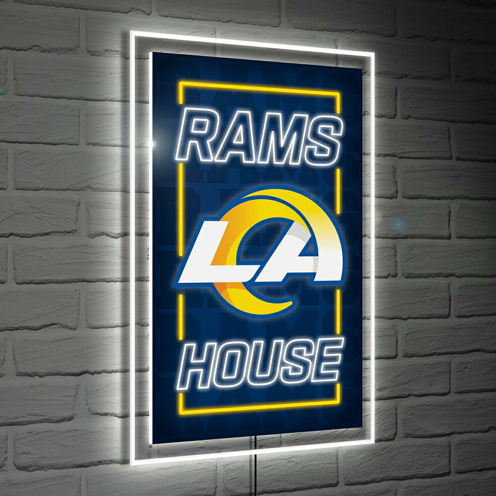 Los Angeles Rams NFL Football Rectangle Neolite LED Decor
