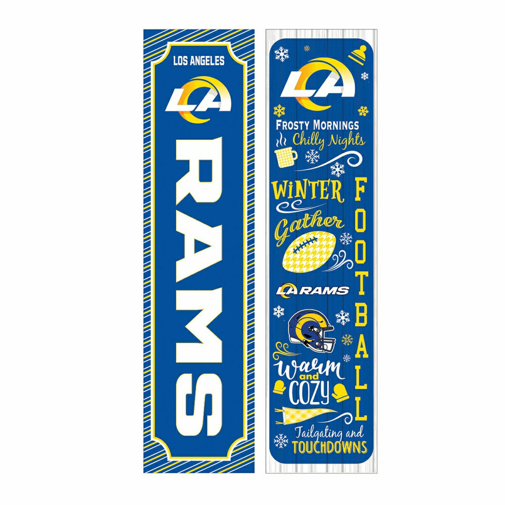 46" Double Sided Leaner, Los Angeles Rams, Winter Seasonal