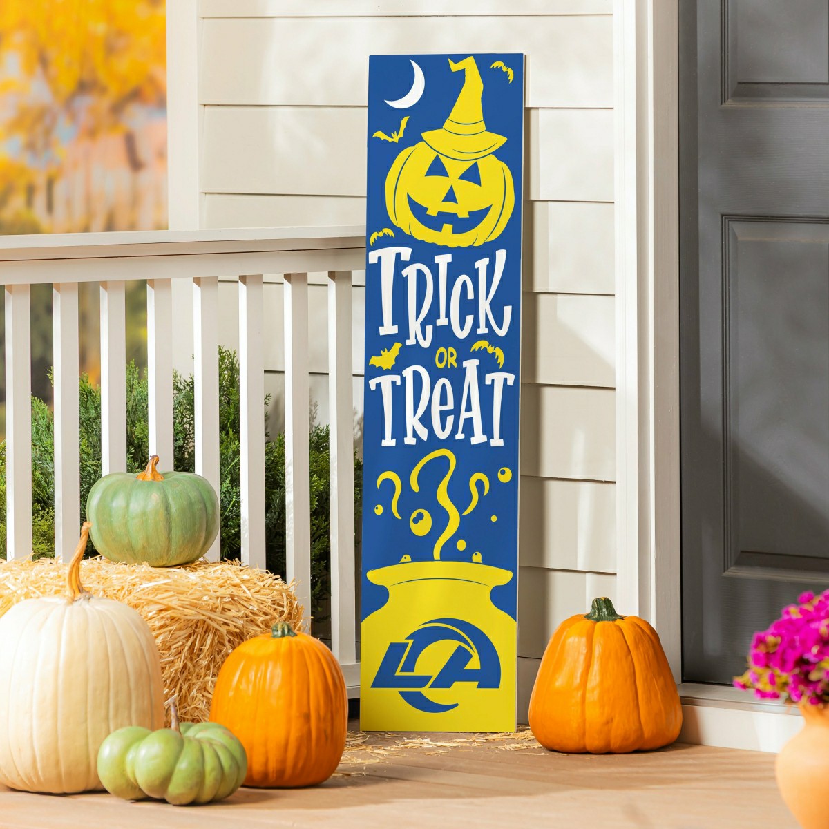 47" Double Sided Leaner, Los Angeles Rams, Halloween