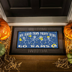 Los Angeles Rams Flocked Coir Halloween Sassafras Switch Mat, 22"x10"