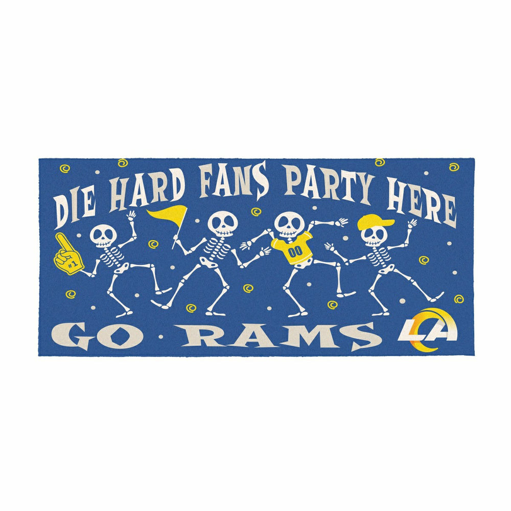 Los Angeles Rams Flocked Coir Halloween Sassafras Switch Mat, 22"x10"