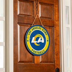Los Angeles Rams Round Door Décor with Hanging Rope, 18x18