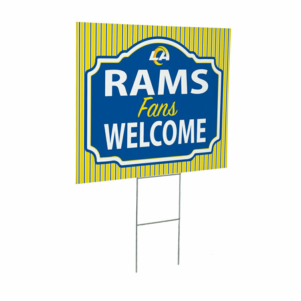 Los Angeles Rams Coroplast Yard Sign, "Fans Welcome"
