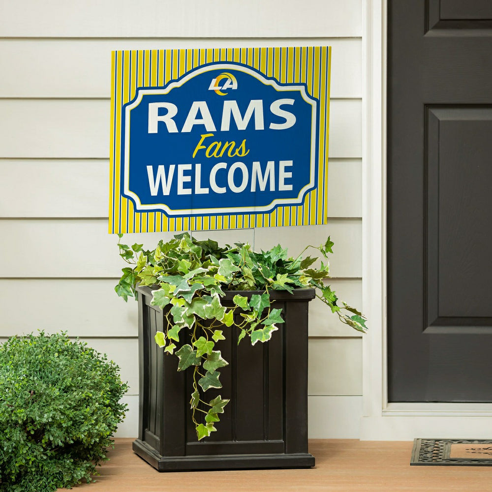Los Angeles Rams Coroplast Yard Sign, "Fans Welcome"