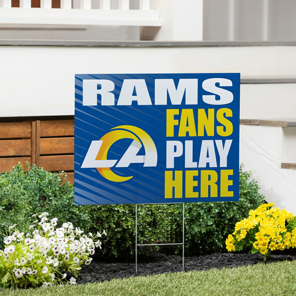Los Angeles Rams Coroplast Yard Sign "Fans Play Here"