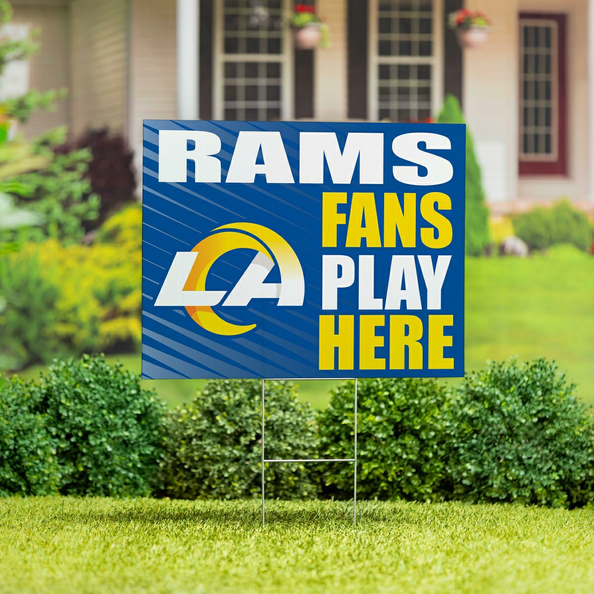 Los Angeles Rams Coroplast Yard Sign "Fans Play Here"