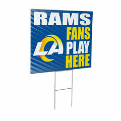 Los Angeles Rams Coroplast Yard Sign "Fans Play Here"