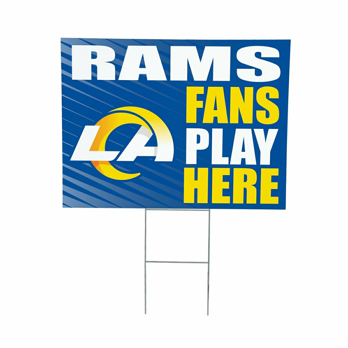 Los Angeles Rams Coroplast Yard Sign "Fans Play Here"