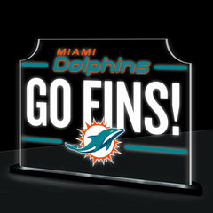 Miami Dolphins NFL Football Rectangle Desklite LED Decor