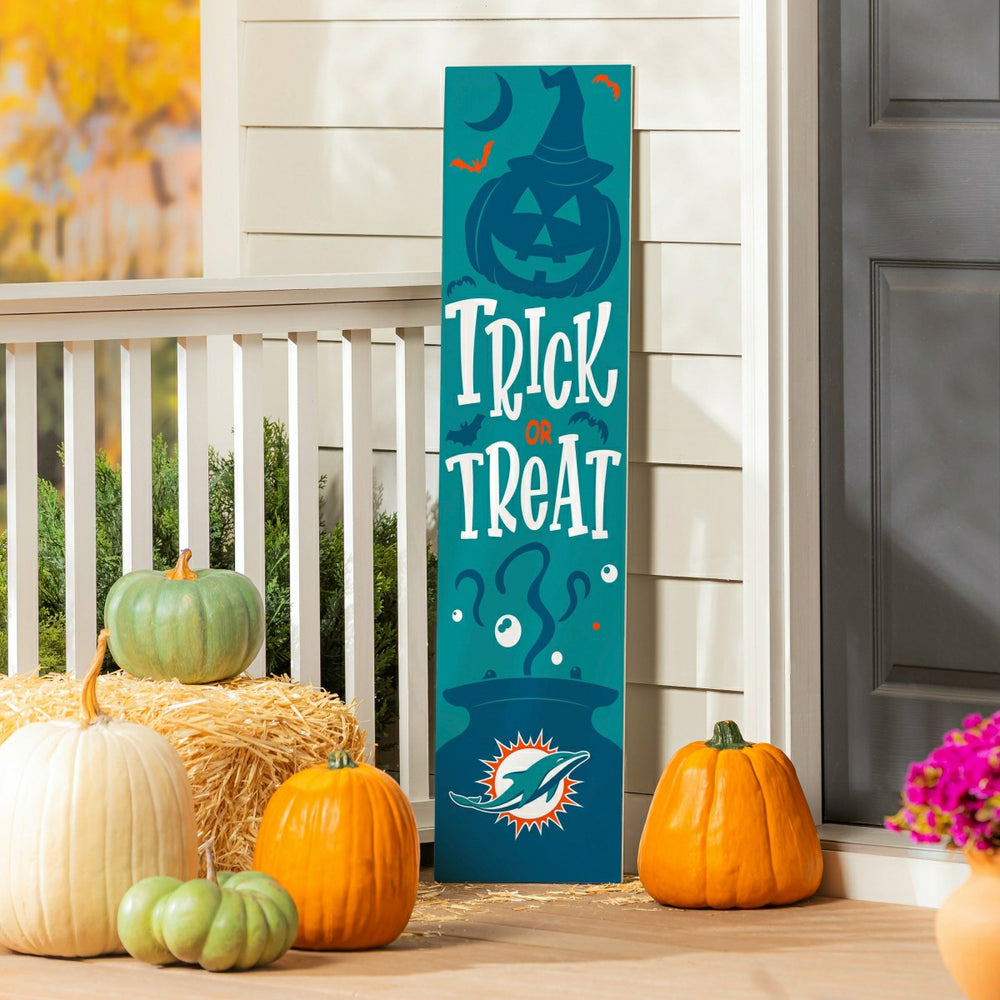 47" Double Sided Leaner, Miami Dolphins, Halloween